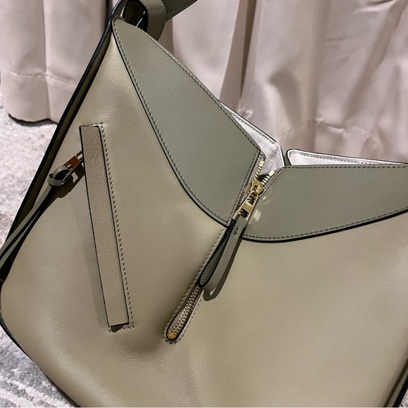 LOEWE Calfskin Small Hammock Shoulder Bag Clay Green Dusty Beige - Picture 12 of 16